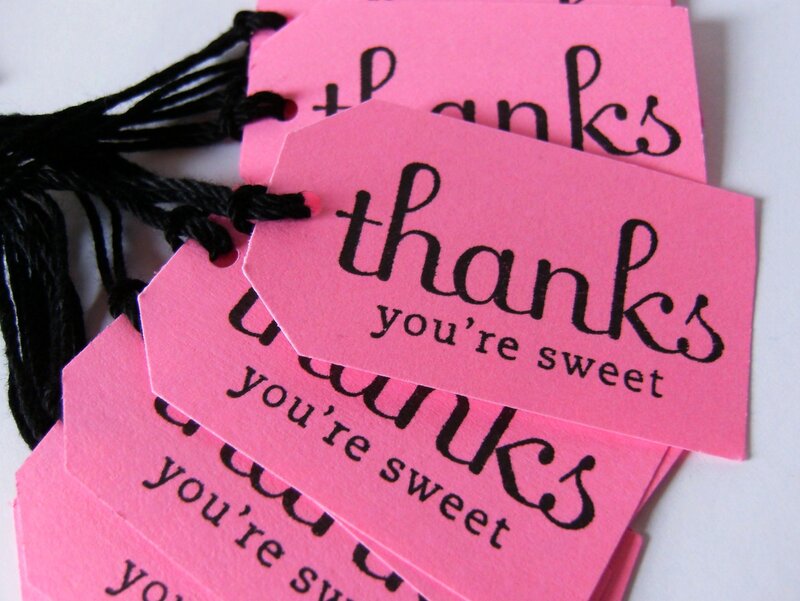 Pink Thank You Tags