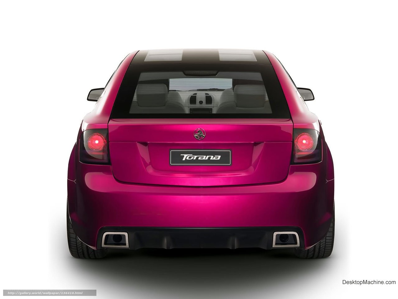 Pink Torana car rear view