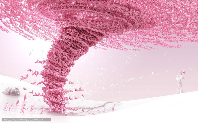 Pink tornado of rabbits