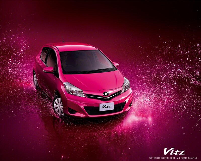 Pink Toyota Vitz Car