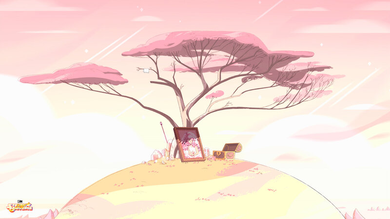 Pink Tree on Hill