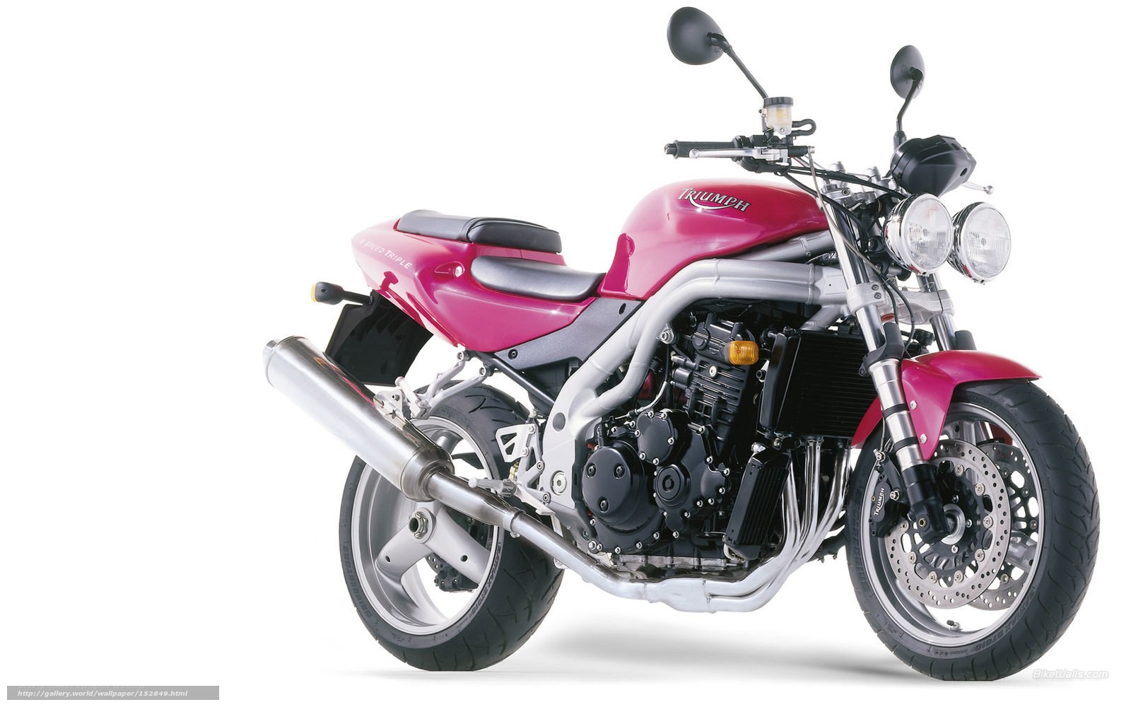 pink triumph motorcycle