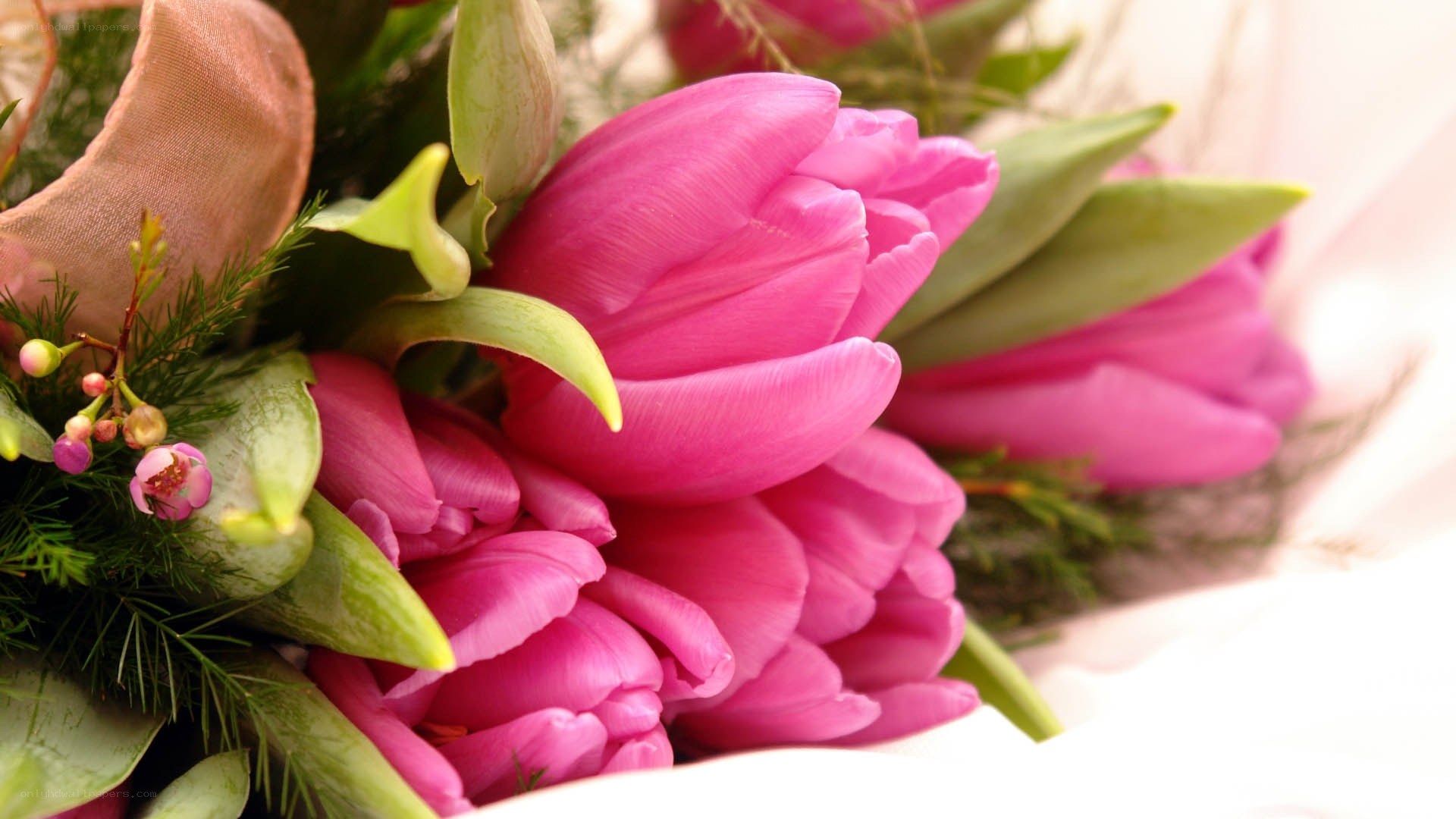 Pink tulip bouquet