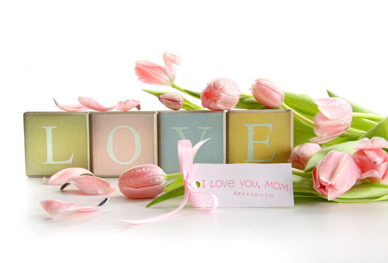 Pink Tulips and Blocks