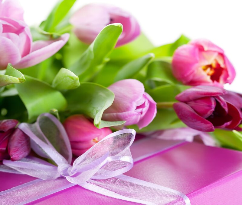 Pink Tulips Bouquet — Festive