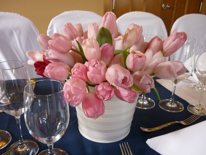 Pink Tulips in Vase — Elegant