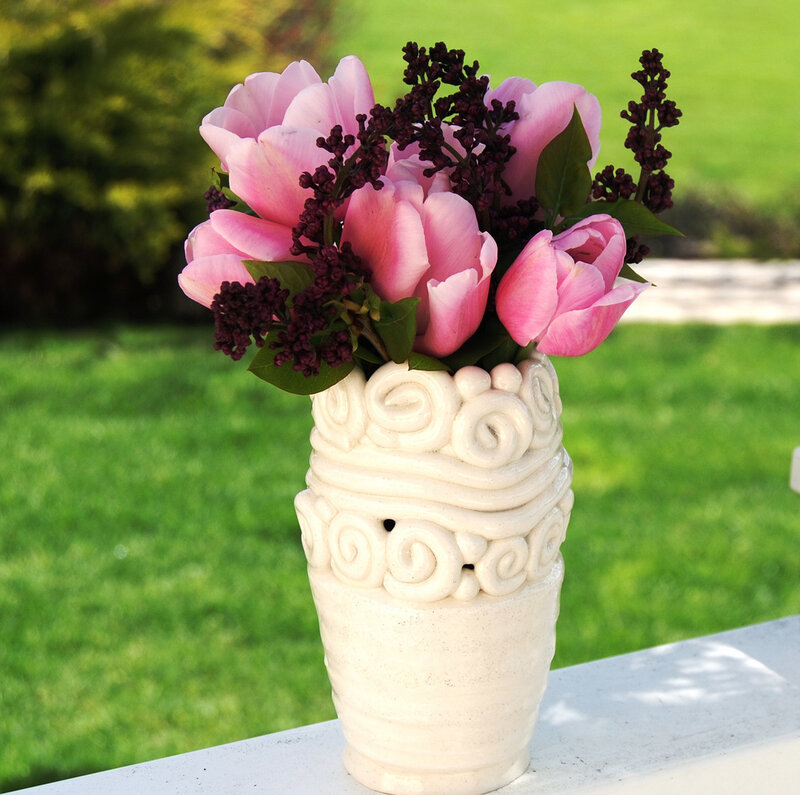 Pink Tulips in Vase — Serene, Afternoon