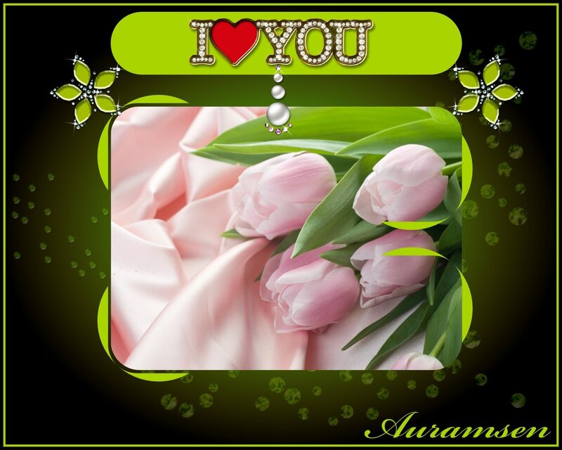 Pink Tulips on Fabric — Romantic