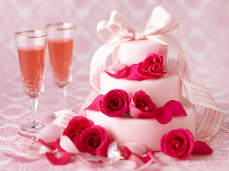 Pink Two-tier Cake — Romantic