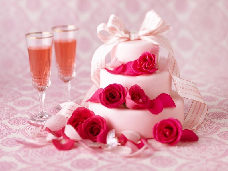 Pink Two-tier Cake