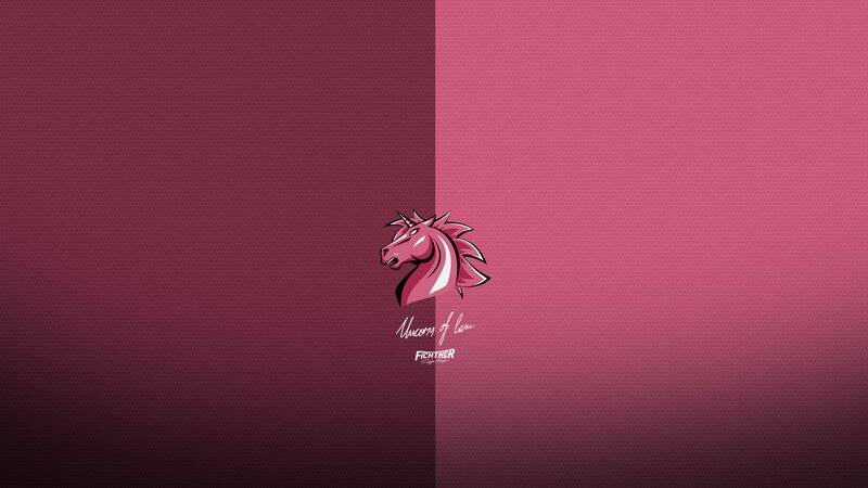 Pink Unicorn Head Logo