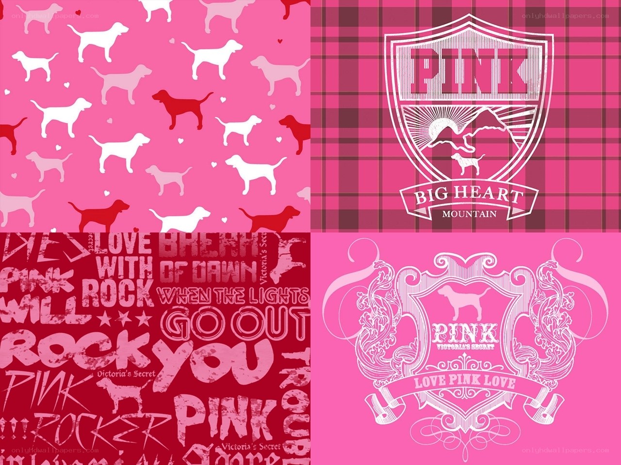 Pink Victoria's Secret patterns