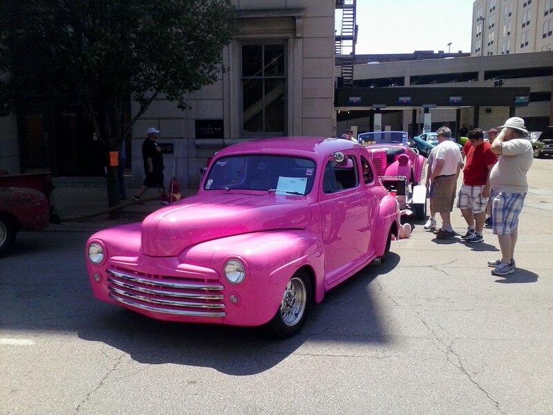 Pink Vintage Car — Outdoor, Afternoon, Photograph