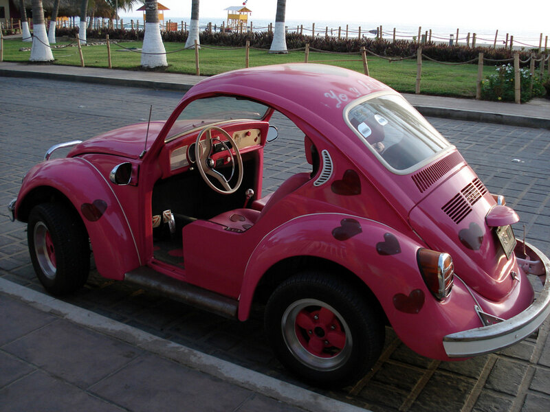 Pink Volkswagen Beetle