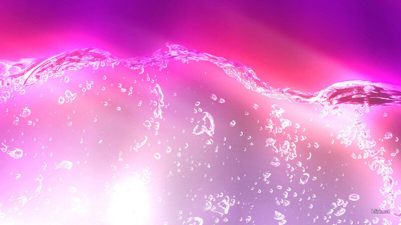 pink water wave with bubbles