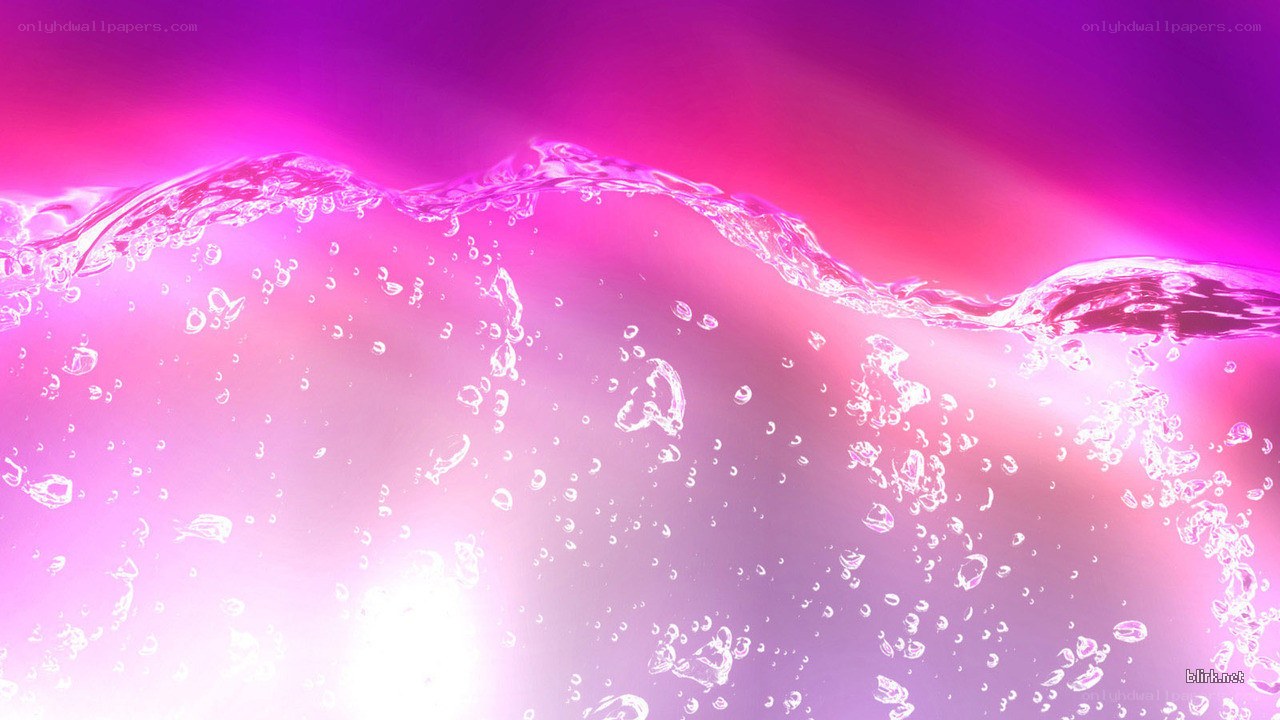 pink water wave with bubbles