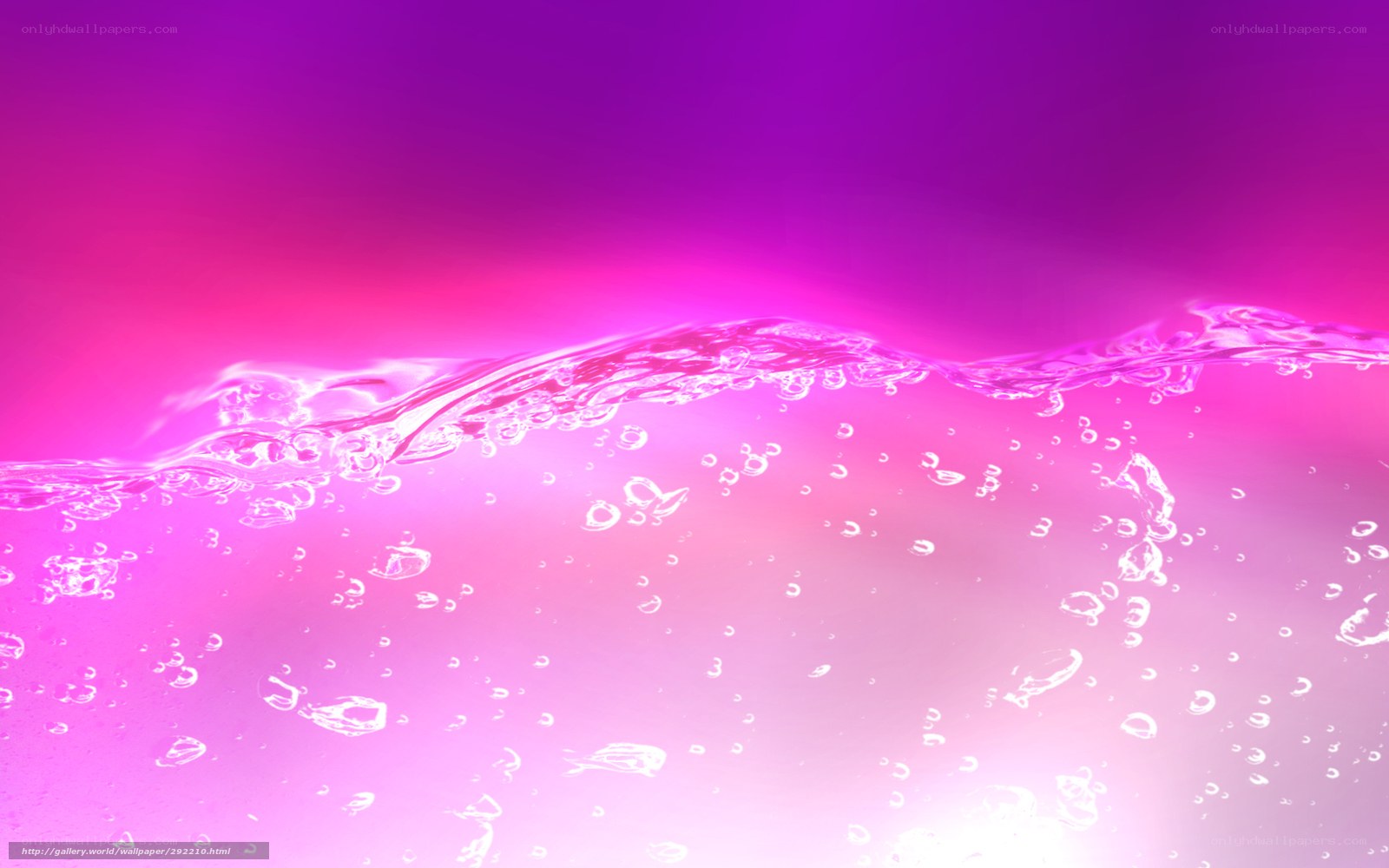 pink water wave with bubbles