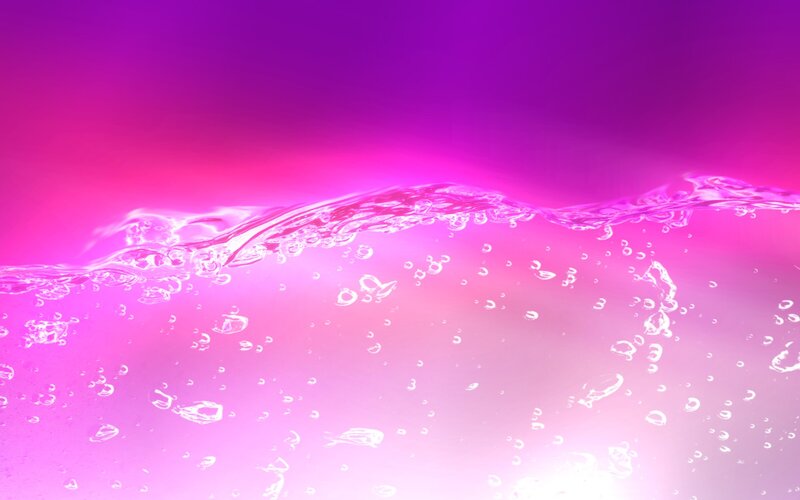 pink water waves with bubbles