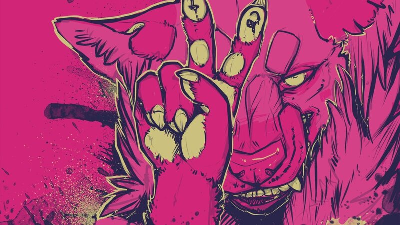 Pink Wolf-like Creature