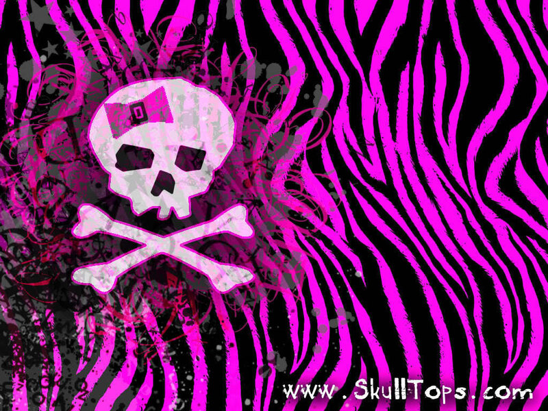 pink zebra skull wallpaper
