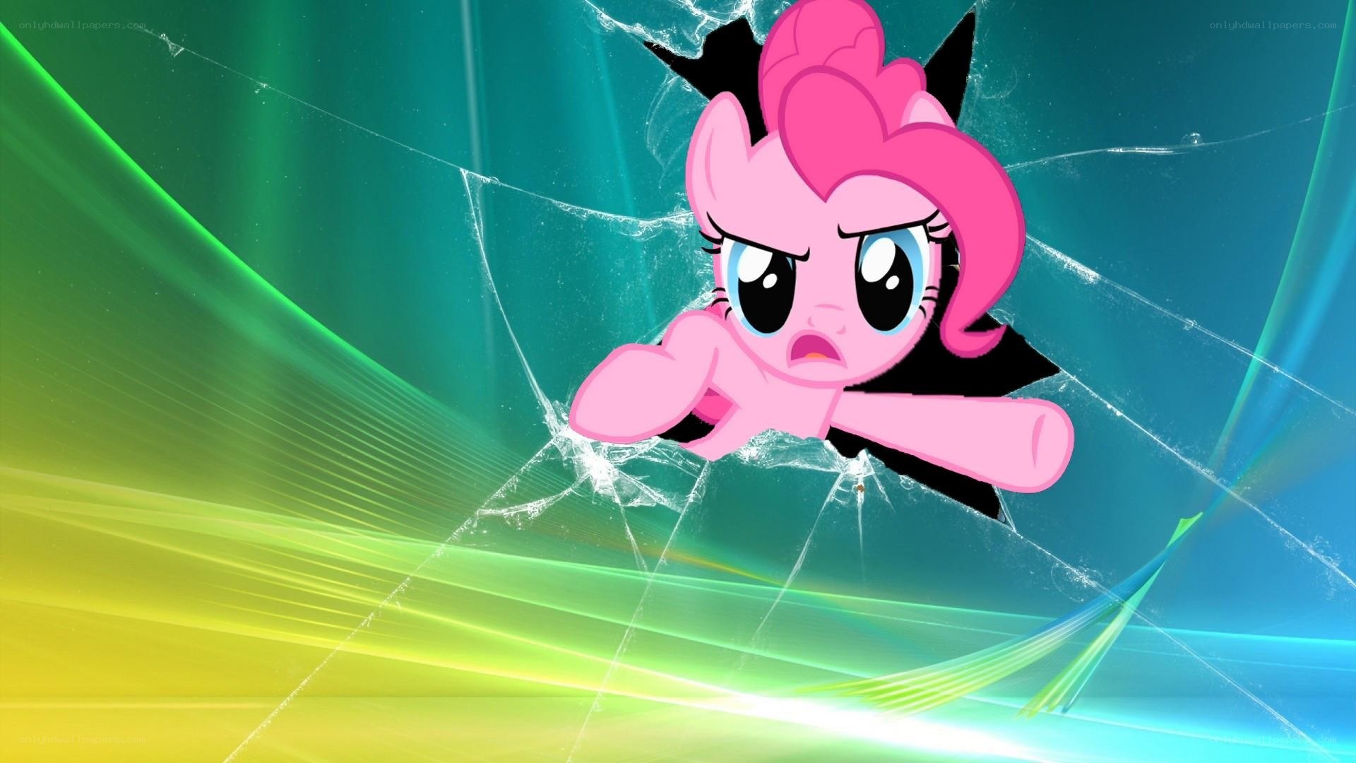 Pinkie Pie breaking through screen