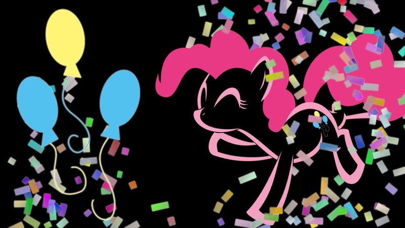 Pinkie Pie confetti celebration
