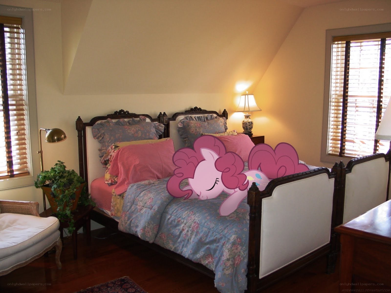 Pinkie Pie in a bedroom
