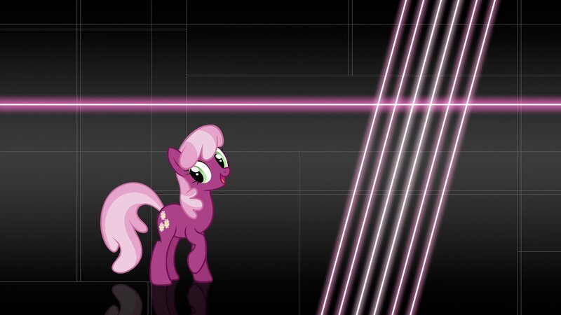Pinkie Pie in a neon grid