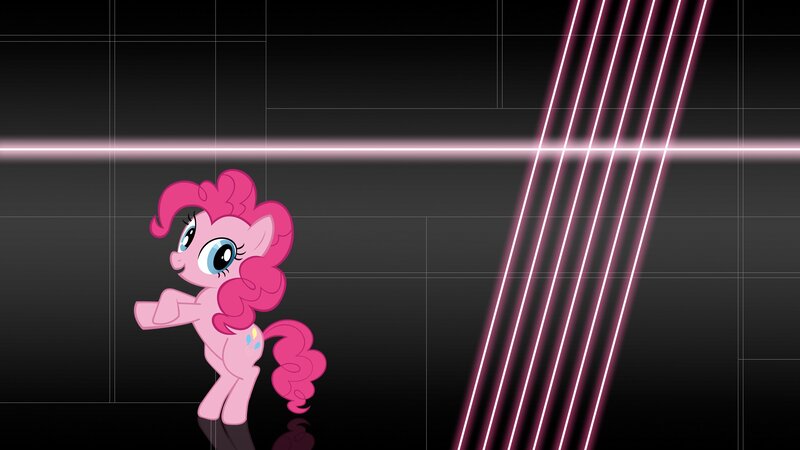 Pinkie Pie in a neon scene