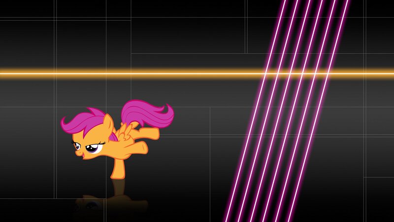 Pinkie Pie in a neon scene