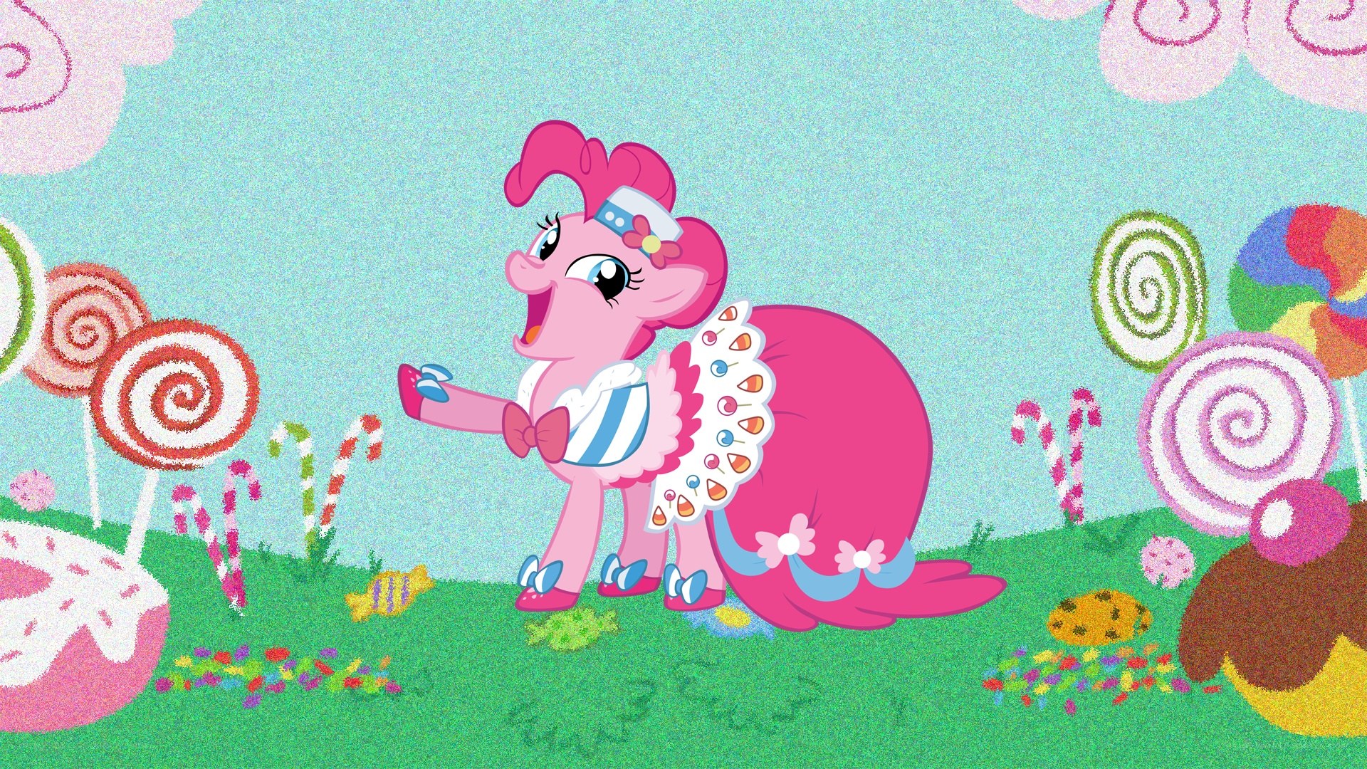 Pinkie Pie in candy land