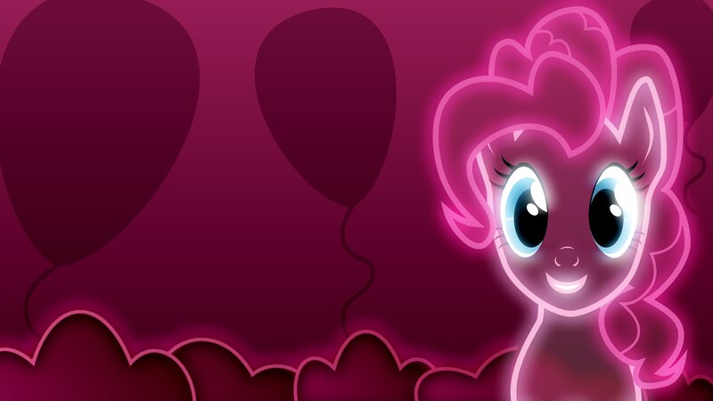 Pinkie Pie neon portrait