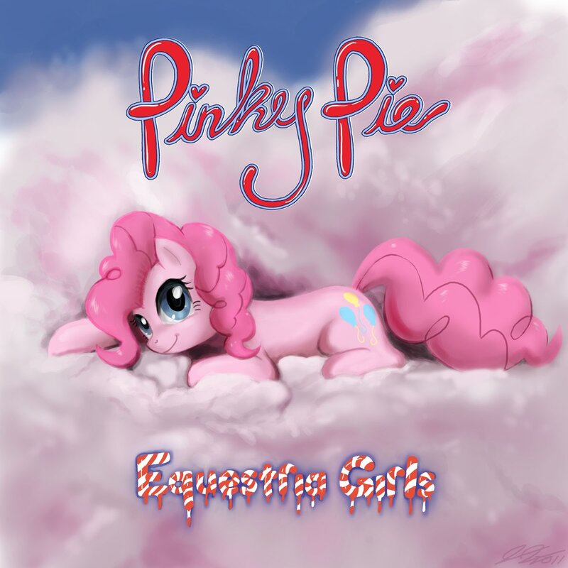 Pinkie Pie on a cloud