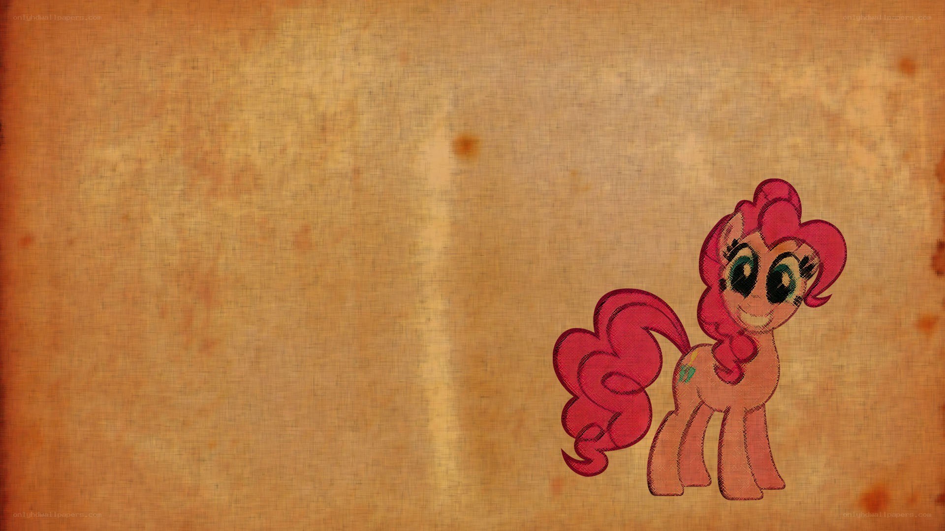 Pinkie Pie on old parchment