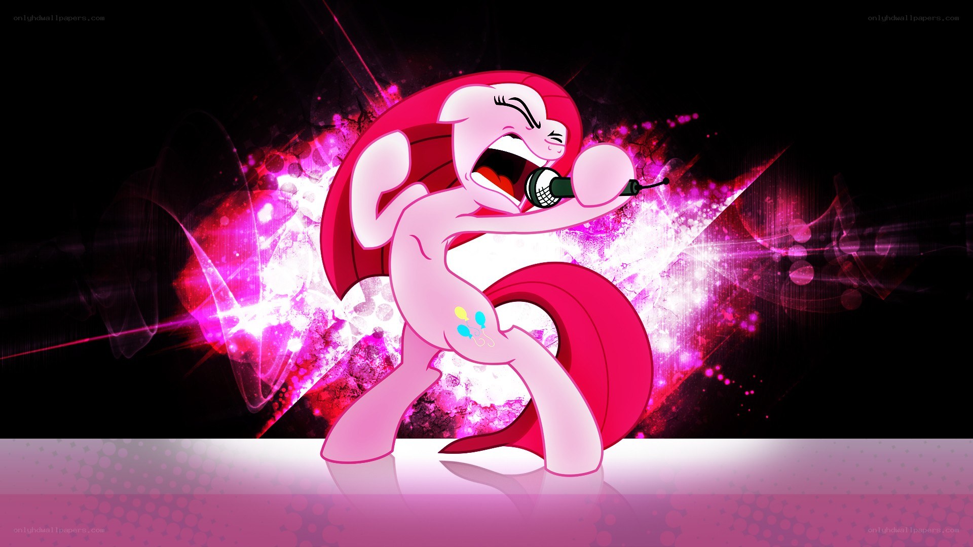 Pinkie Pie singing on stage