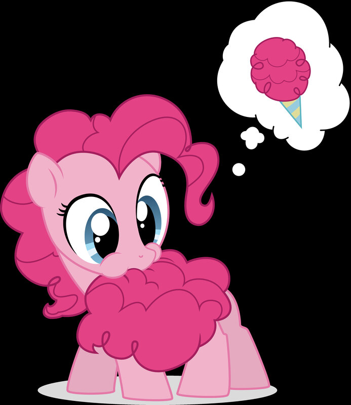 Pinkie Pie thinking of ice cream