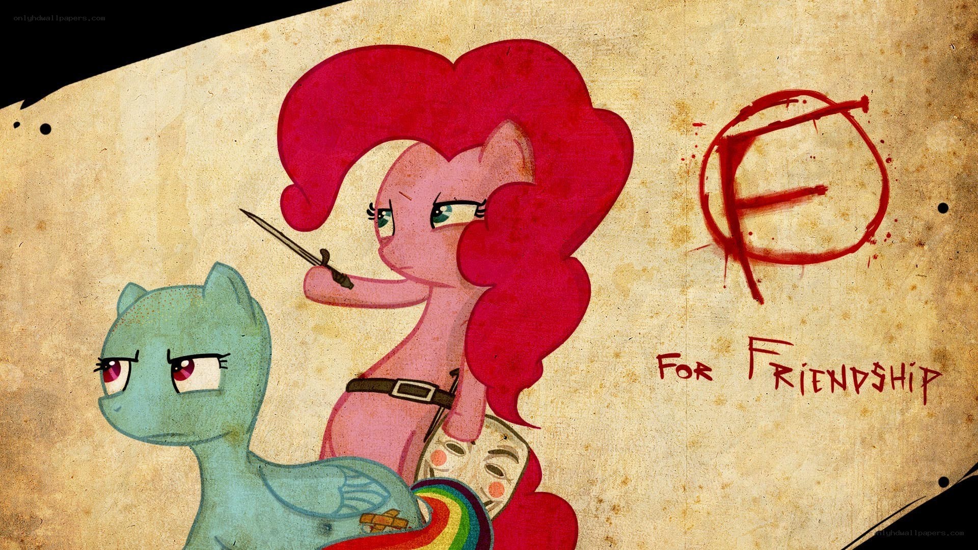 Pinkie Pie with knife