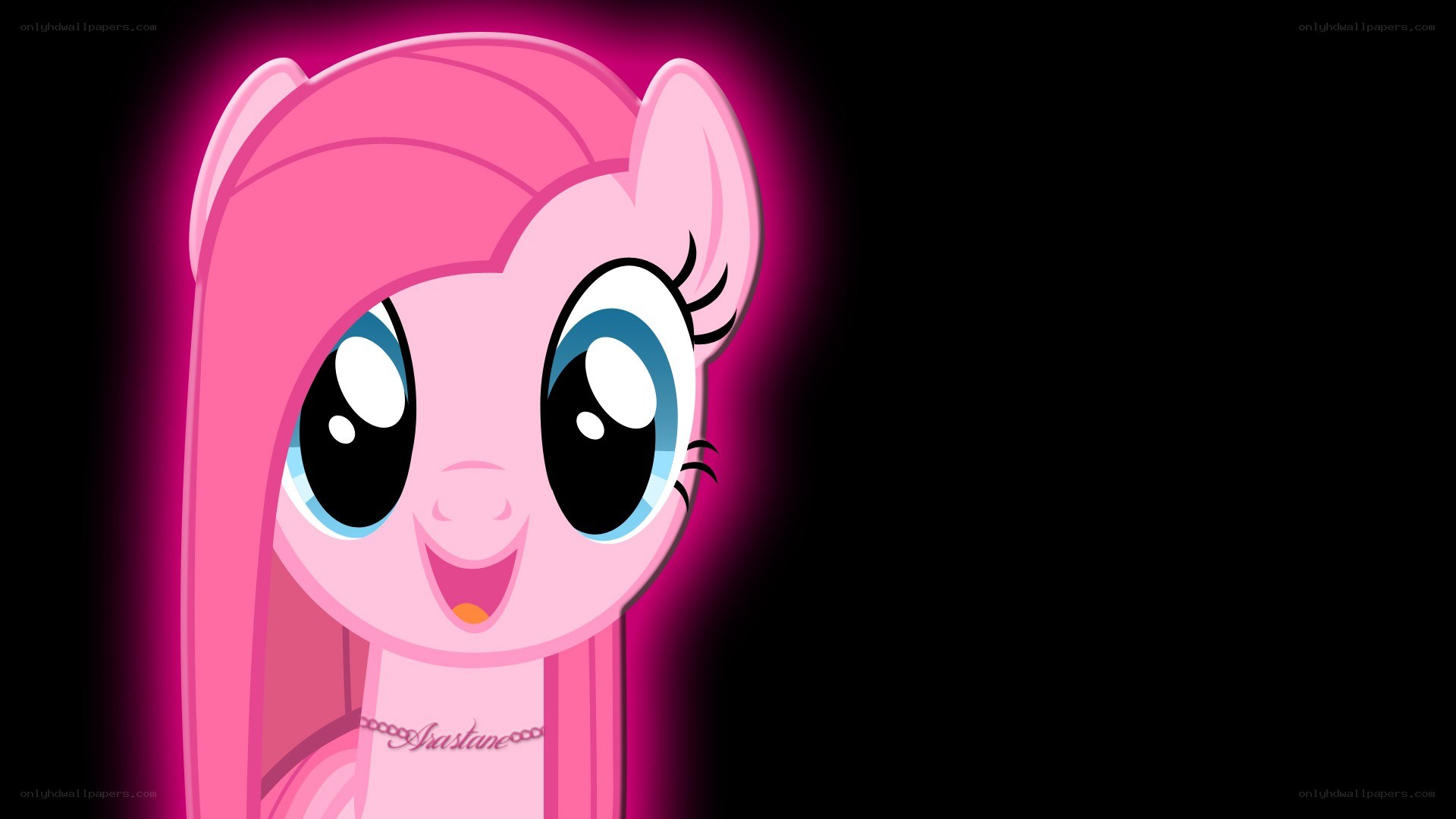 Pinkie Pie with neon glow