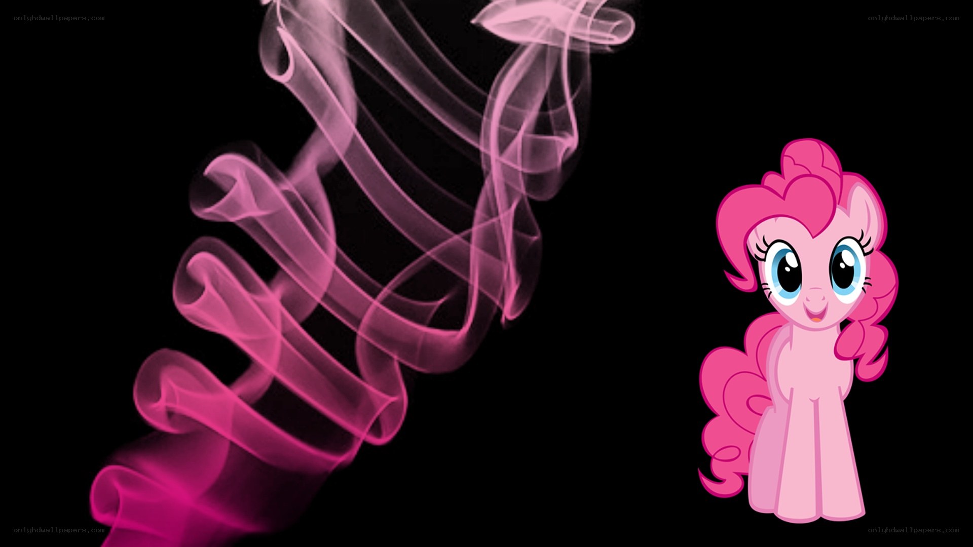 Pinkie Pie with pink smoke