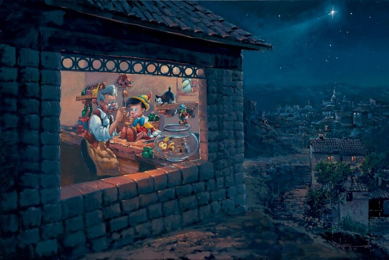 Pinocchio and Geppetto — Blue