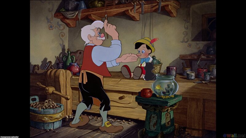 Pinocchio and Geppetto — Brown