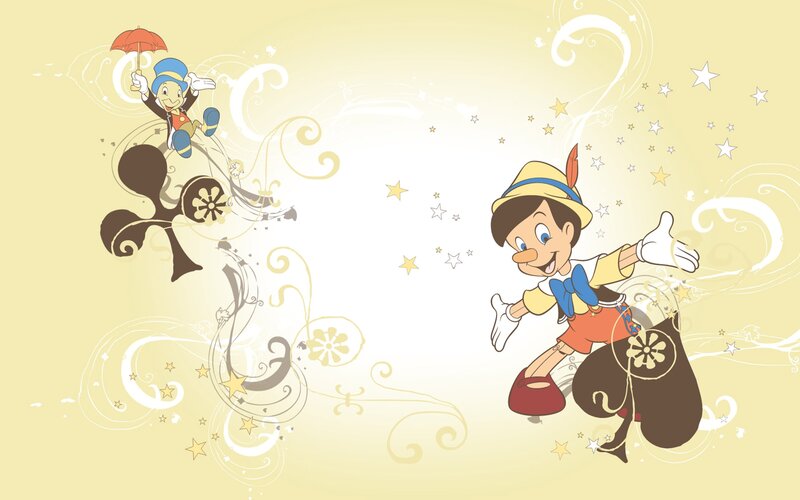 Pinocchio and Jiminy Cricket