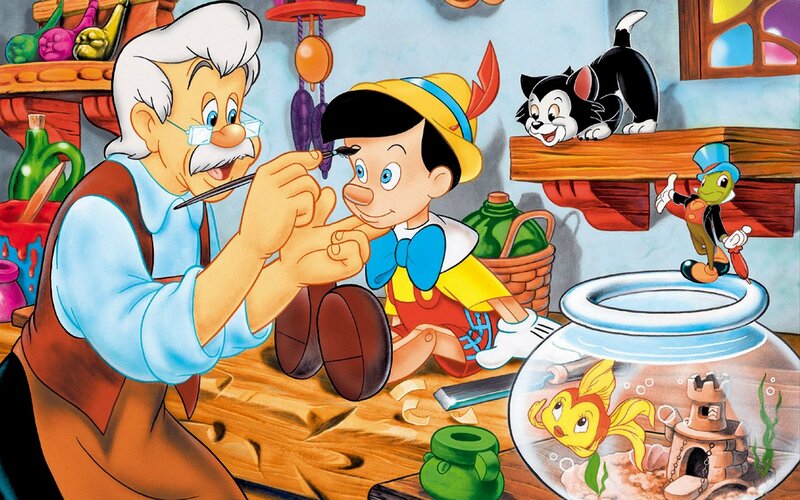 Pinocchio Being Carved