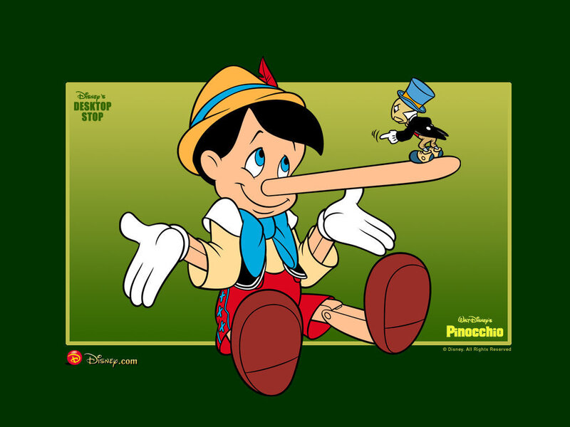 Pinocchio with long nose