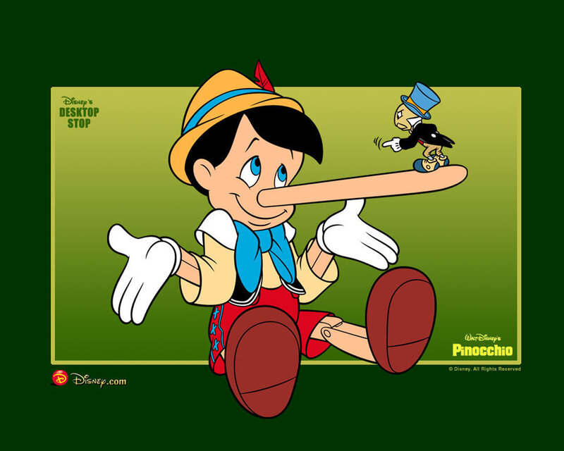 Pinocchio with Long Nose — Green