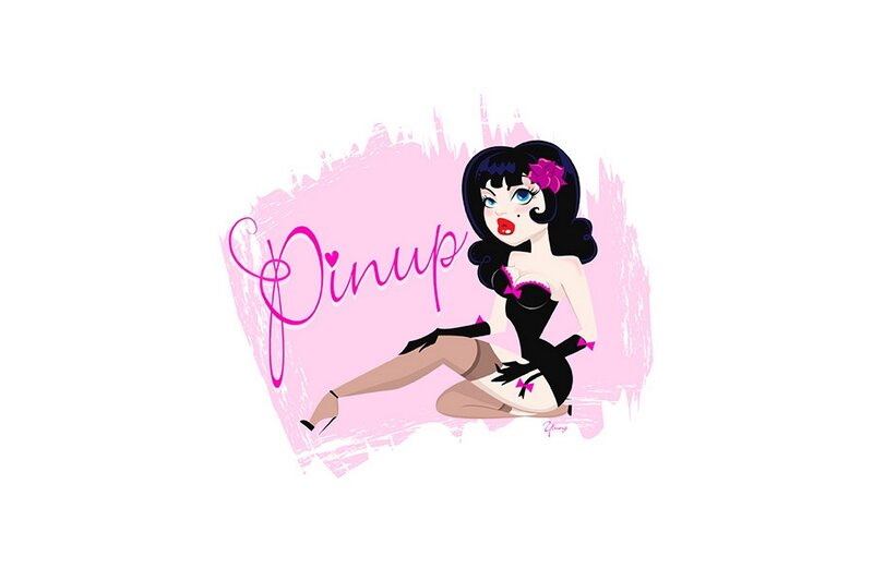 Pinup girl illustration