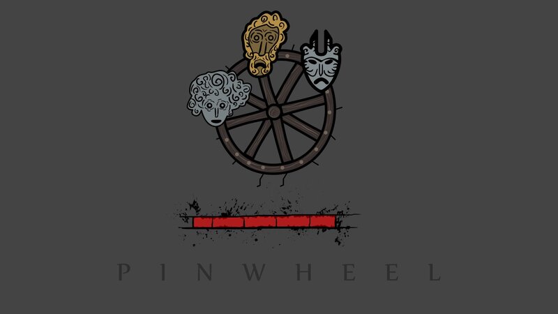 Pinwheel with Masks — Gray