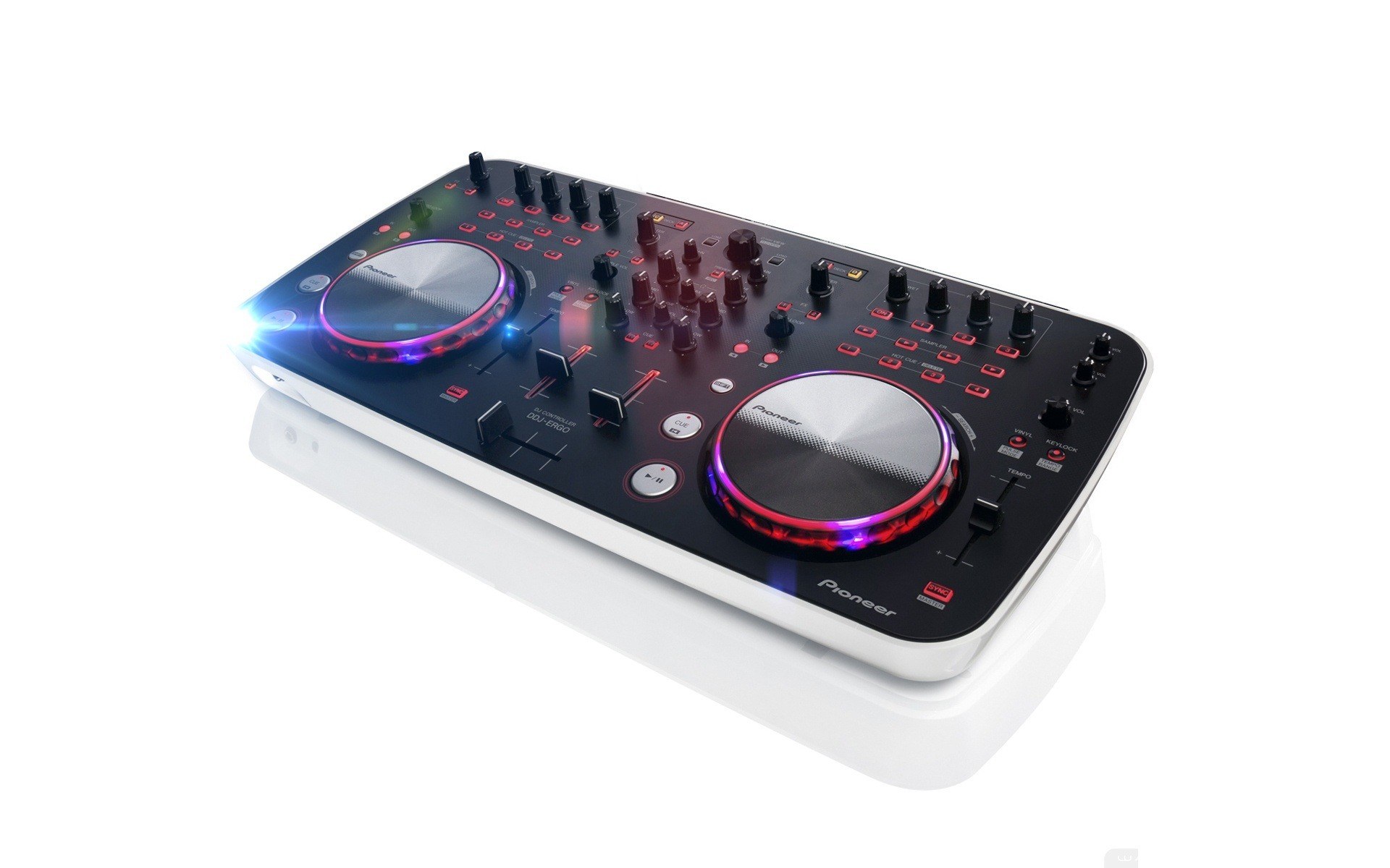 Pioneer DJ controller with illuminated jog wheels