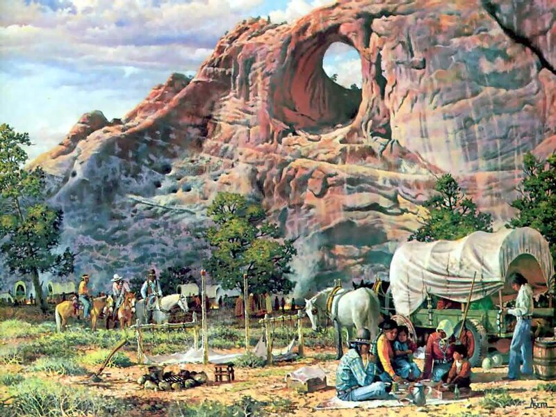 Pioneer Wagon Train — Brown