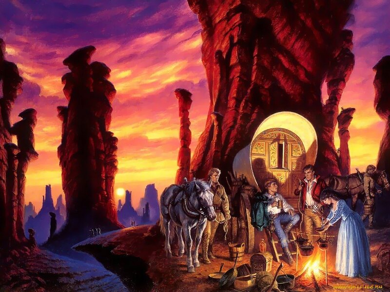 Pioneers at sunset camp
